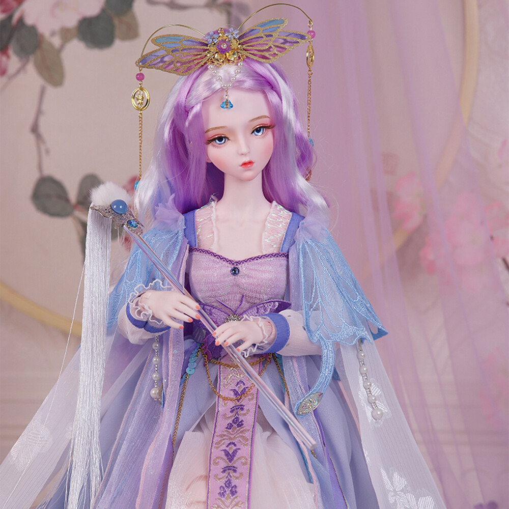 24 inch Height Girl Doll with Rooted Colorful Hair Wigs Fashion Dress Clothes