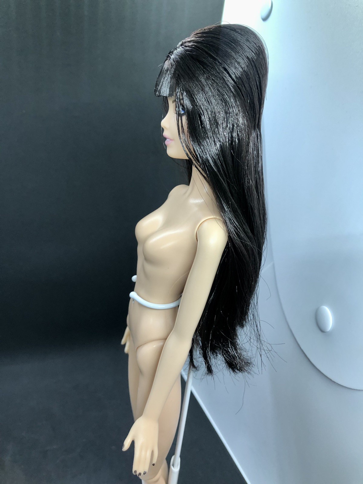 2009 Harley Davidson Barbie Doll Model Muse Body Piercing Bangs for OOAK Repaint