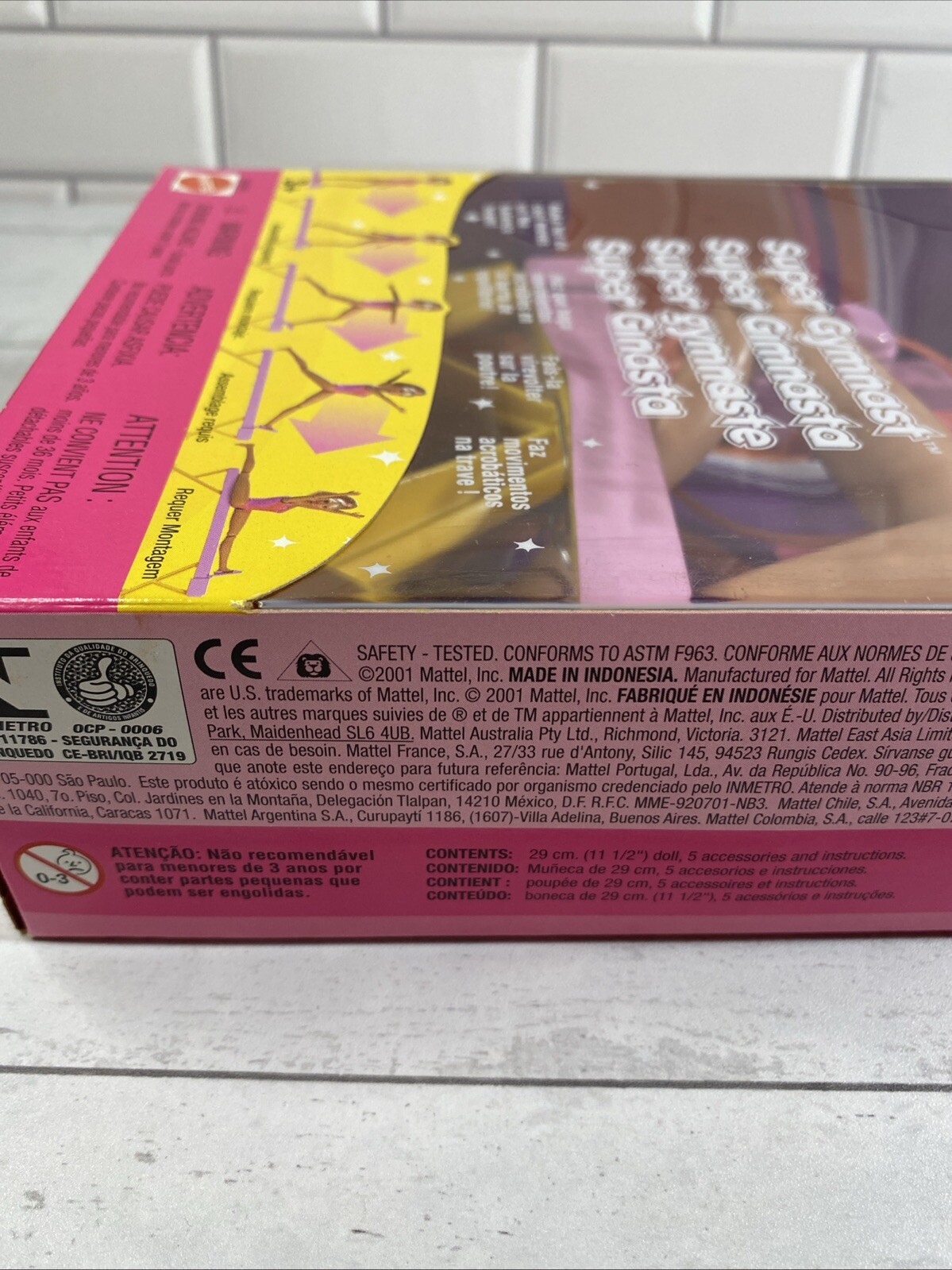 2001 Super Gymnast Barbie Doll Play Set 2001 Mattel #55290 NIB NRFB