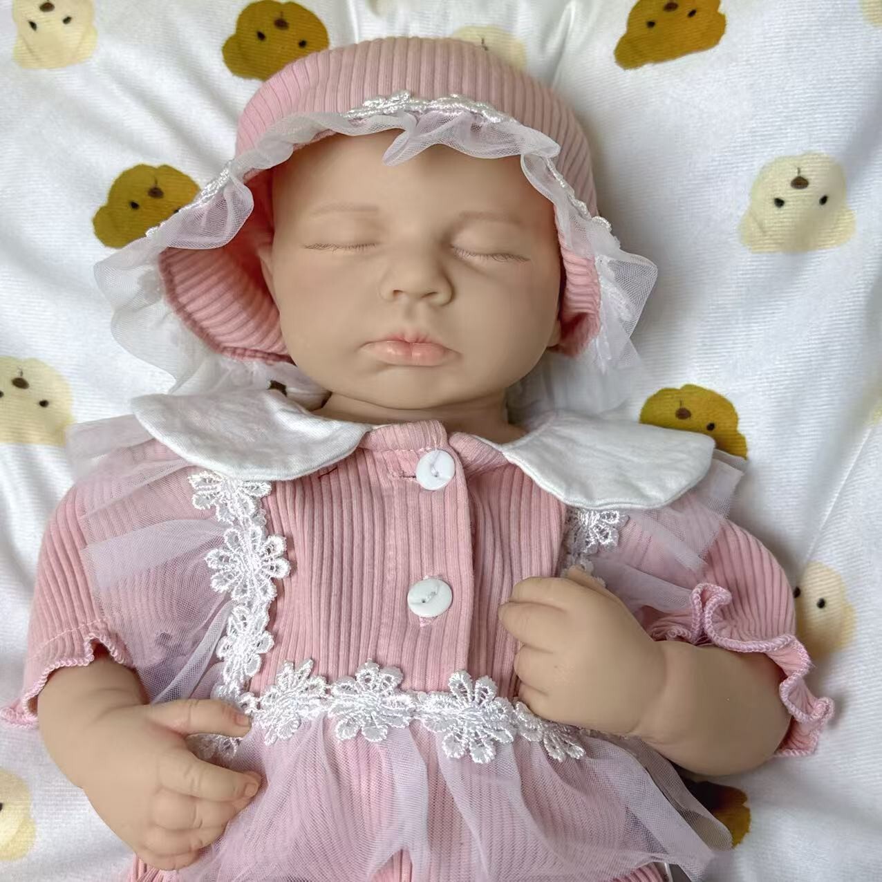 18.5” solid silicone doll silicone reborn doll silicone girl doll toys gifts