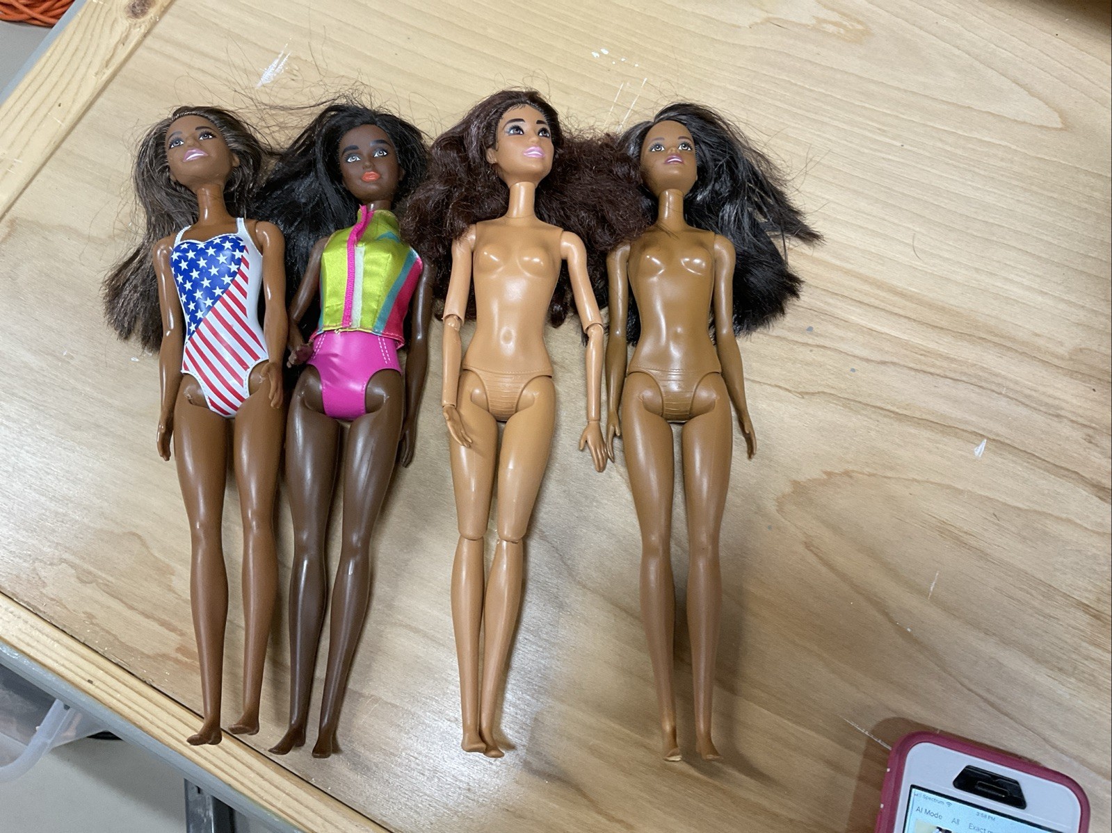 Barbie’s Lot of 4 Dated From 2015-2021 Mattel Barbie Doll