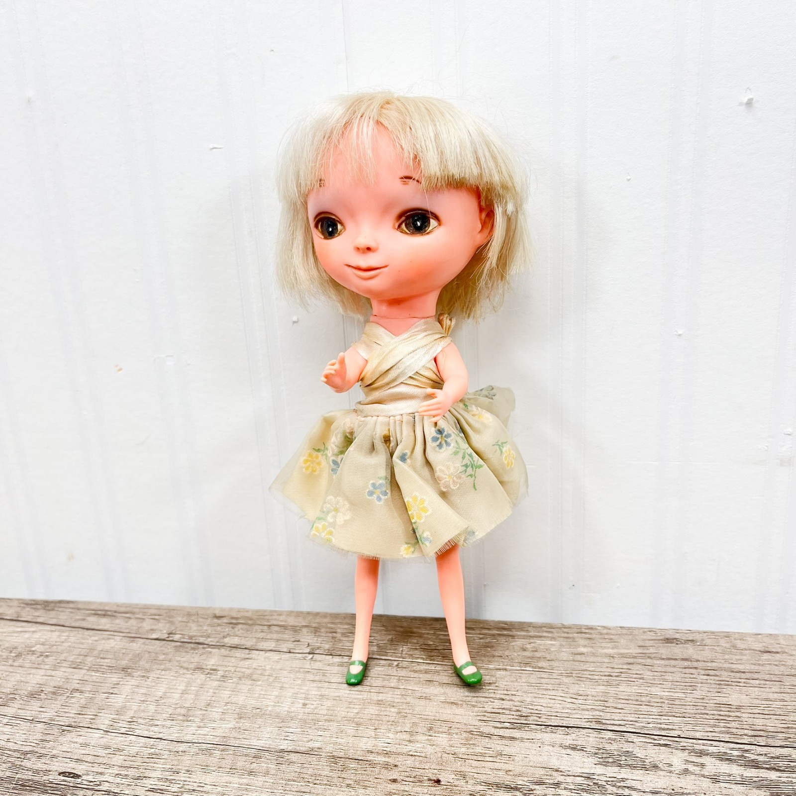 Rare Vintage Kamar Doll Tivoli Mona Pre Blythe 1968 Japan Blonde Outfit Big Eyed