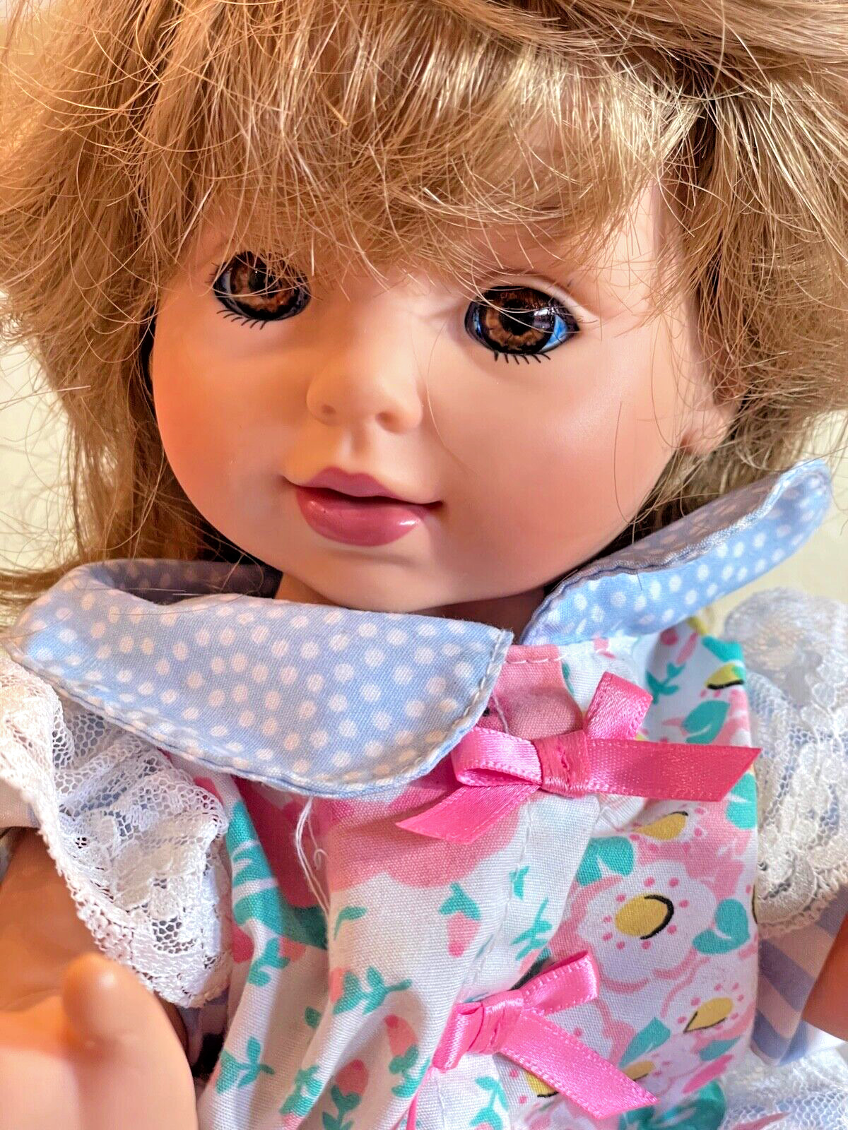 1995 Playmates Doll JS & A Baby So Beautiful Doll Brown Hair 14″ JSB15