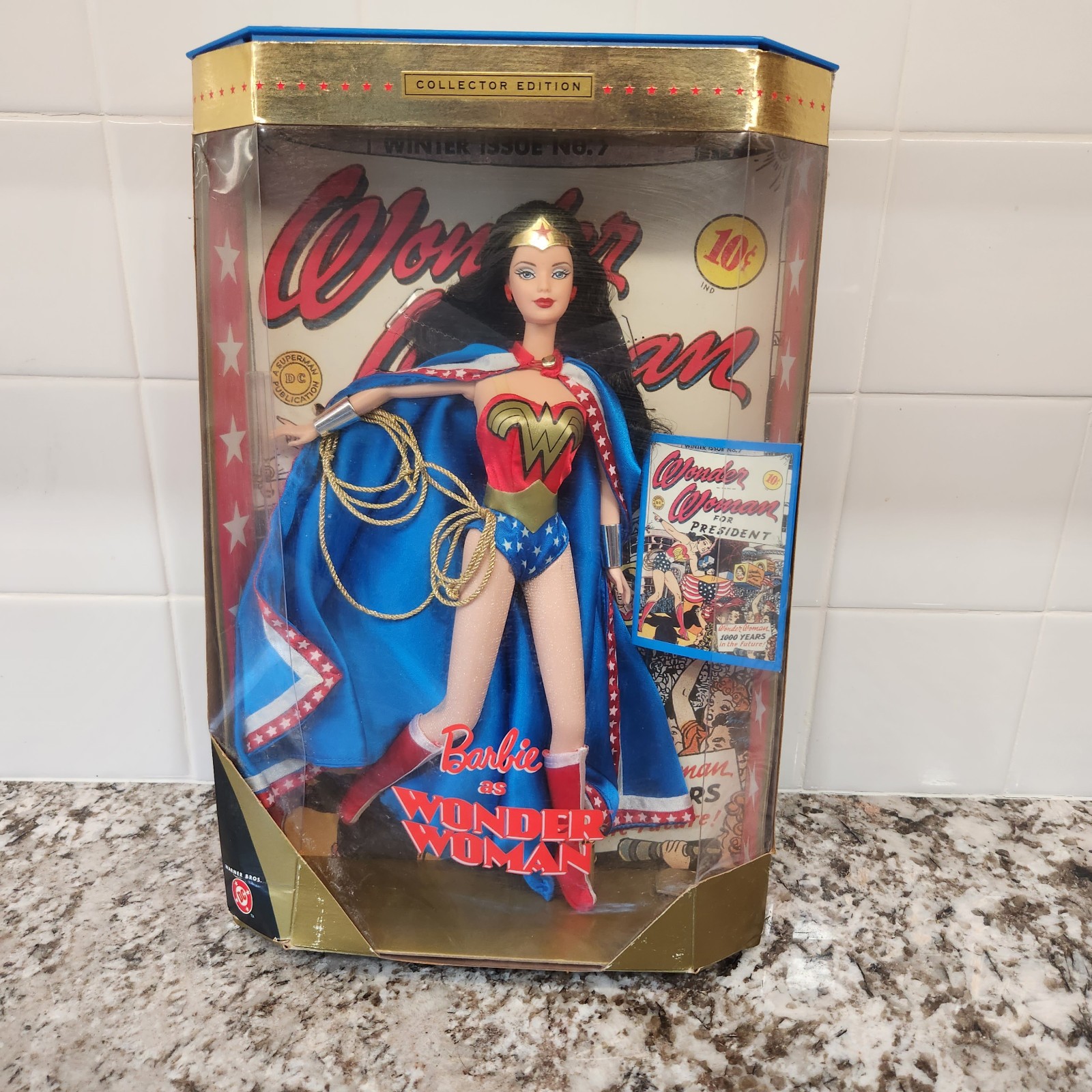 Barbie as Wonder Woman 1999 edition New in Box Some damage to box