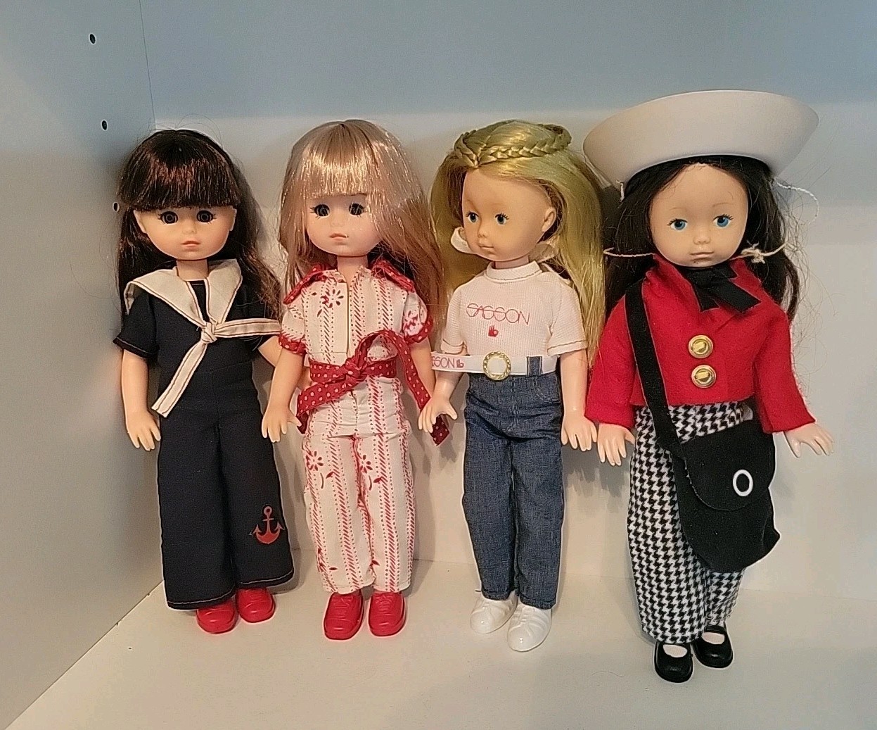 Vtg Vogue Ginny Dolls 1977 sasson fashion nautical Blonde Brown Hair Lot of 4
