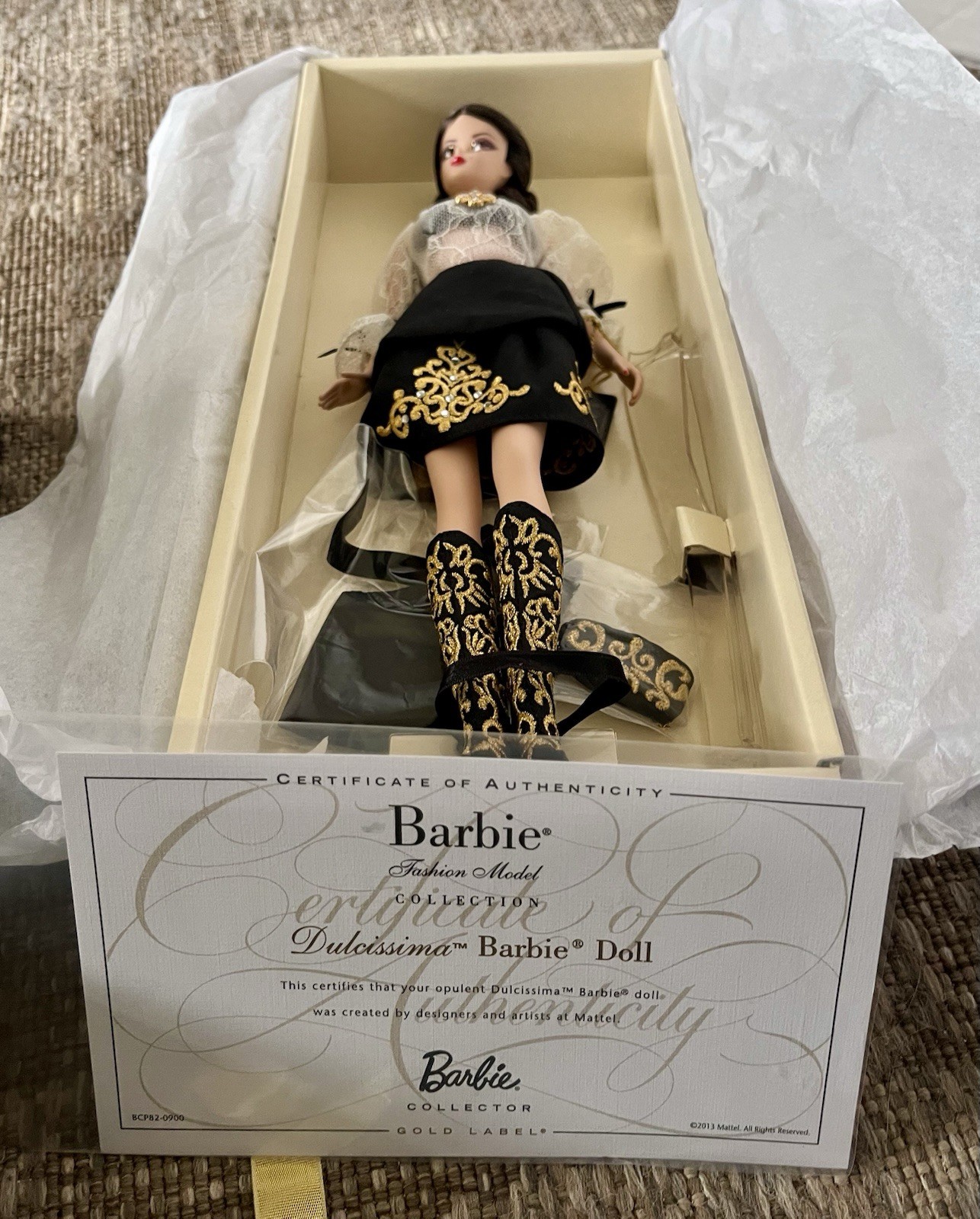 DULCISSIMA AND GIANFRANCO SILKSTONE BARBIES 2013 GOLD LABEL