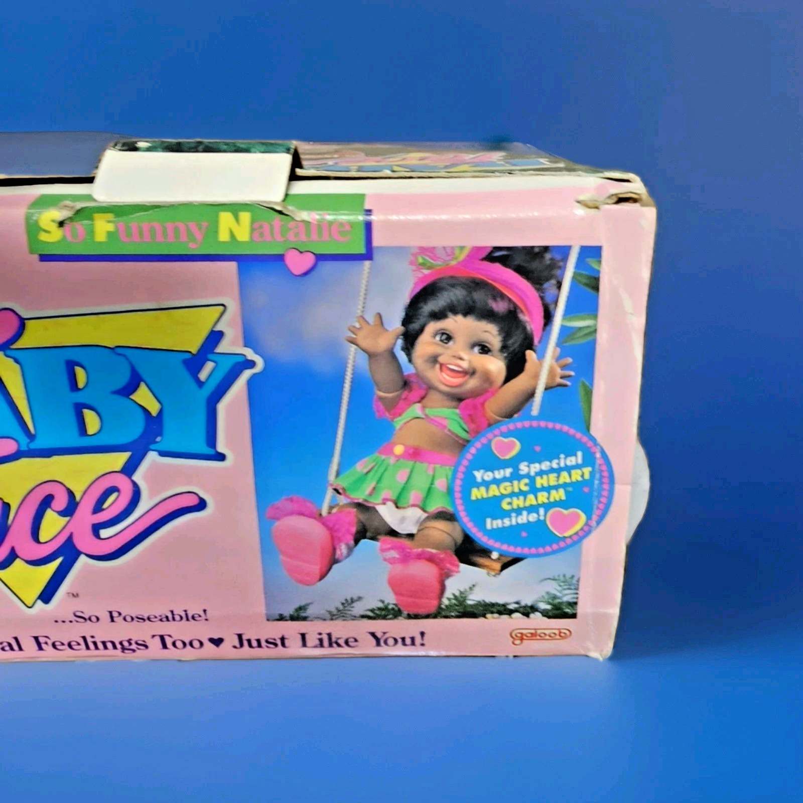 #5 SO FUNNY NATALIE ? BABY FACE DOLL Galoob African American AA BLACK Box