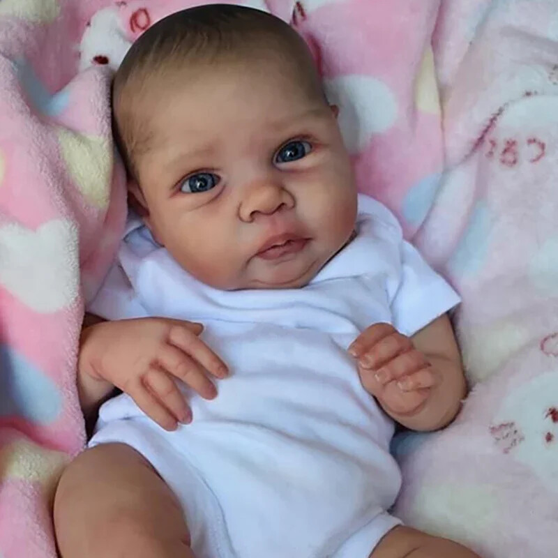 19″ Painted Reborn Doll Unassembled Kit Vinyl Parts Newborn Soft Cloth Body Gift