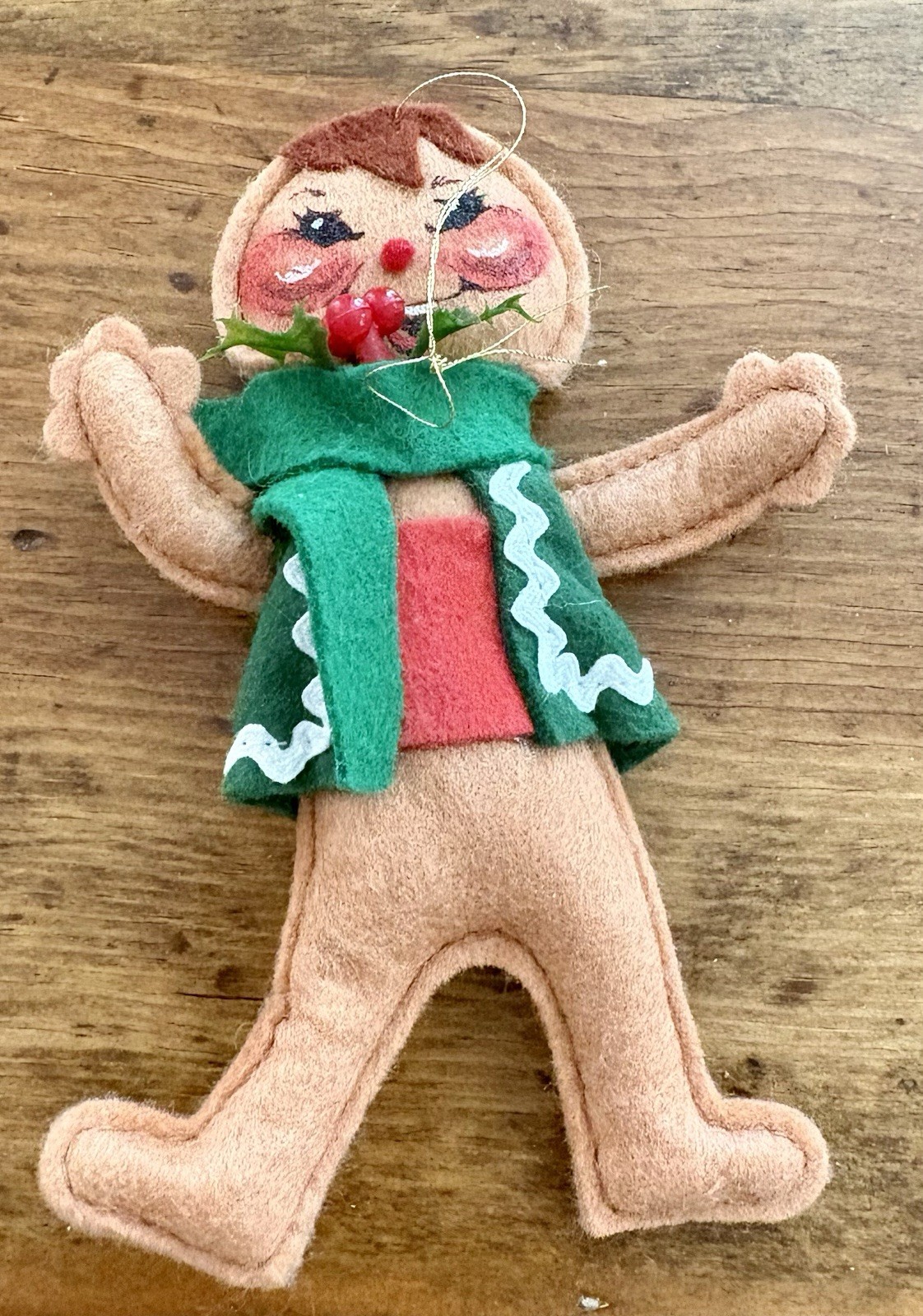 Vintage 1993 Annalee Christmas Ornament – Tall Gingerbread Man – Meredith NH