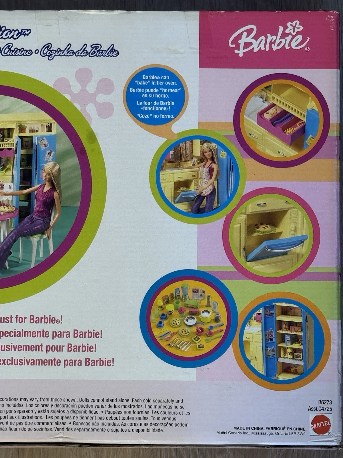 Barbie Decor Collection Kitchen Playset (Dolls Not Included) Mattel 2003 Age 3+