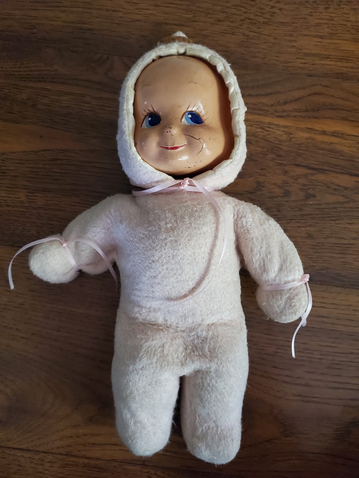 Vintage 14″ 3-FACE TRUDY DOLL 1946 Elsie Gilbert Composition & Cloth
