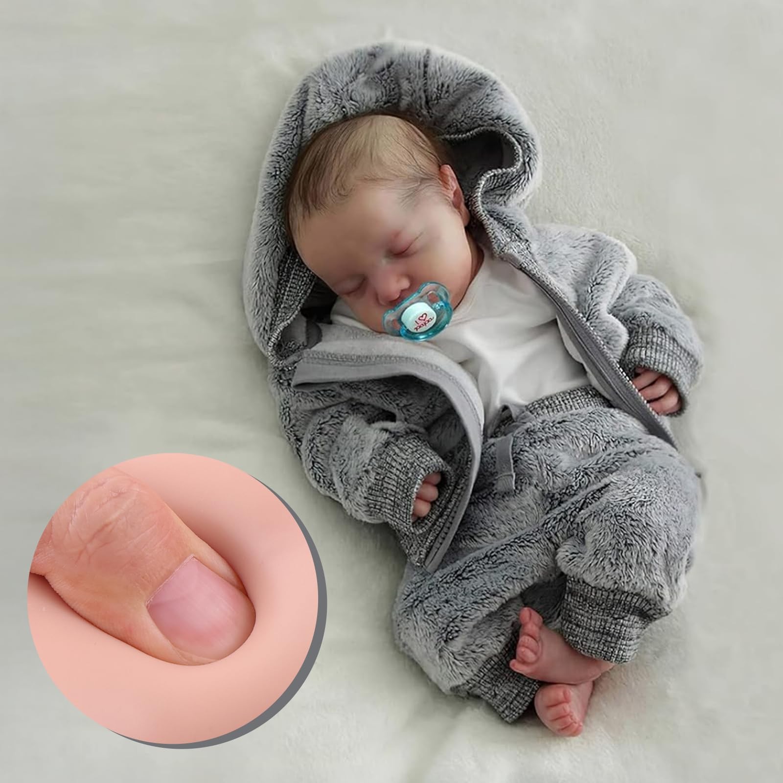 Lifelike Reborn Baby Dolls Silicone Full Body Boys – 17-Inch Real Baby Feelin…