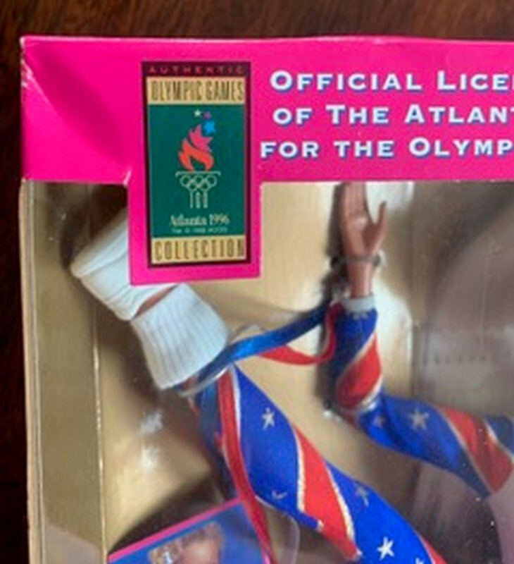 Olympic Barbie 1996 Sealed Ruth Handler Signed Inscription on Box Autograph