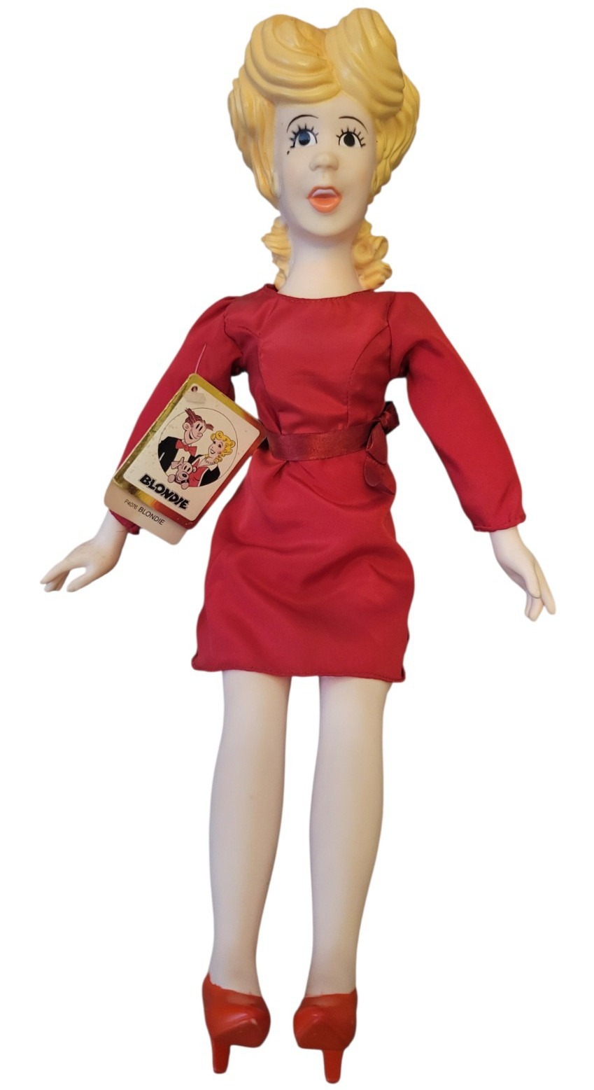 Vtg 1985 Blondie Bumstead 18″ Doll Presents King Features Syndicate Vinyl Head