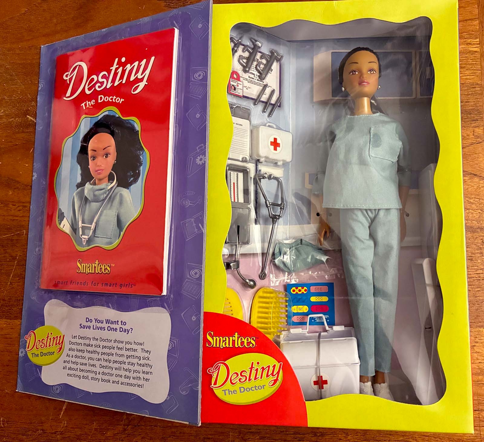 Smartees Doll 1999 AA DESTINY THE DOCTOR–career for girls NRFB