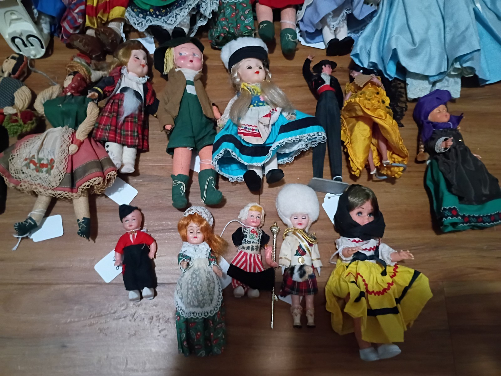 Mixed Vintage Doll Lot Assorted Sizes & Outfits Cloth & Plastic No Packaging