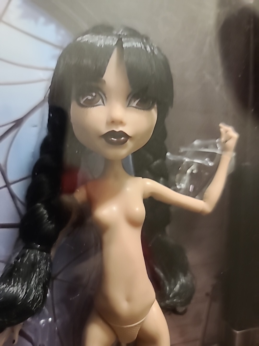 MONSTER HIGH WEDNESDAY ADDAMS NUDE DOLL WITH STAND NETFLIX NEW SHIPPER MATTEL
