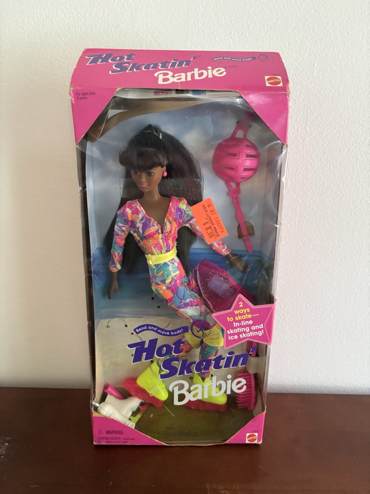 Vintage 1994 Barbie Hot Skatin’ African American Doll Bend & Move Body NIB 203