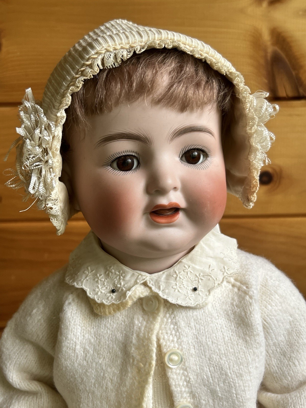 Antique 20″ German K*R Simon Halbig #126 Bent Limb Baby Sleep Eyes Wobble Tongue