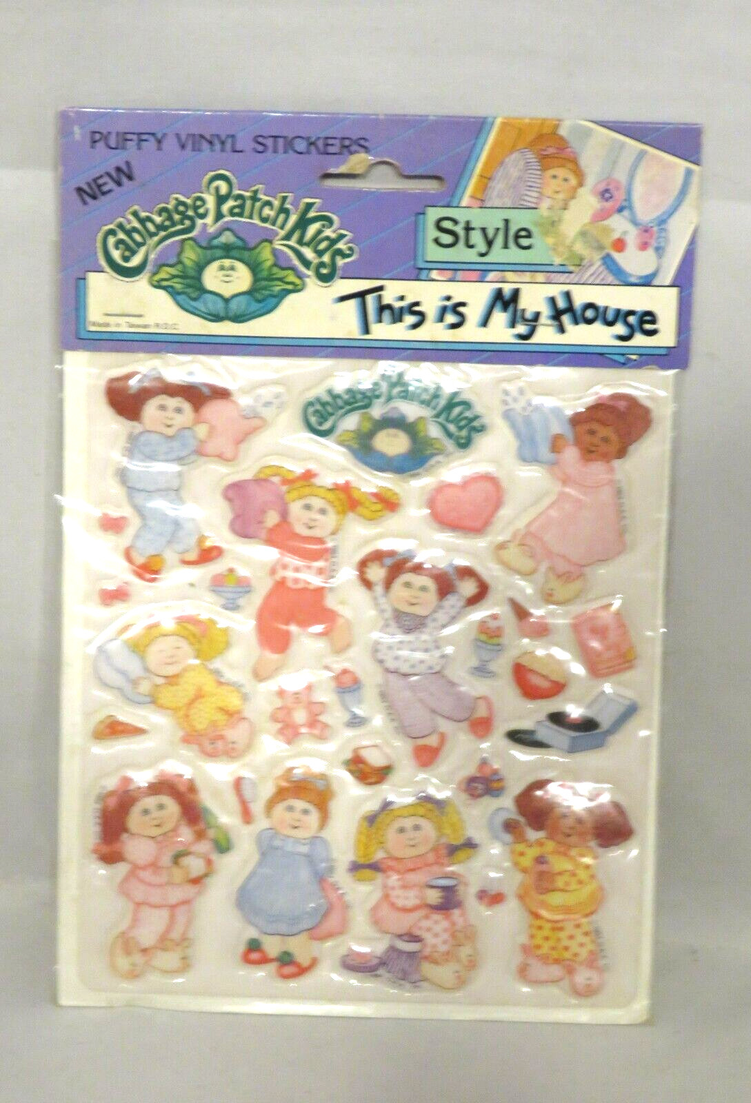 Cabbage Patch Kids CPK Puffy Stick ons Stickers – Style 2, This is my house