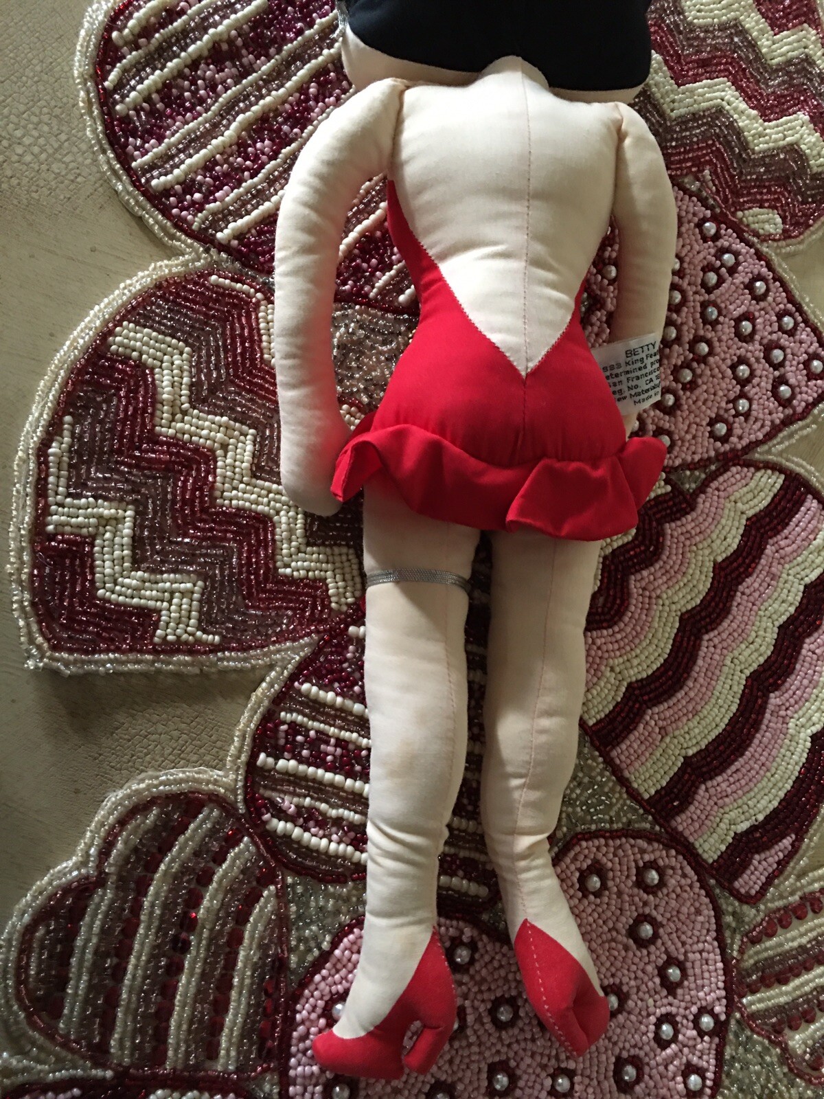 Vtg 1983 King Feature Syndicate Determined Productions 18″ Betty Boop Doll & Pin