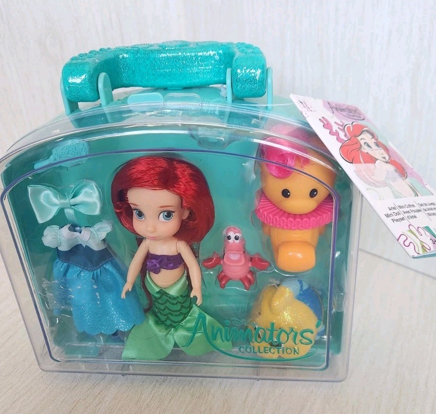 Disney Store Animators Collection The Little Mermaid Ariel Mini Doll Playset NEW