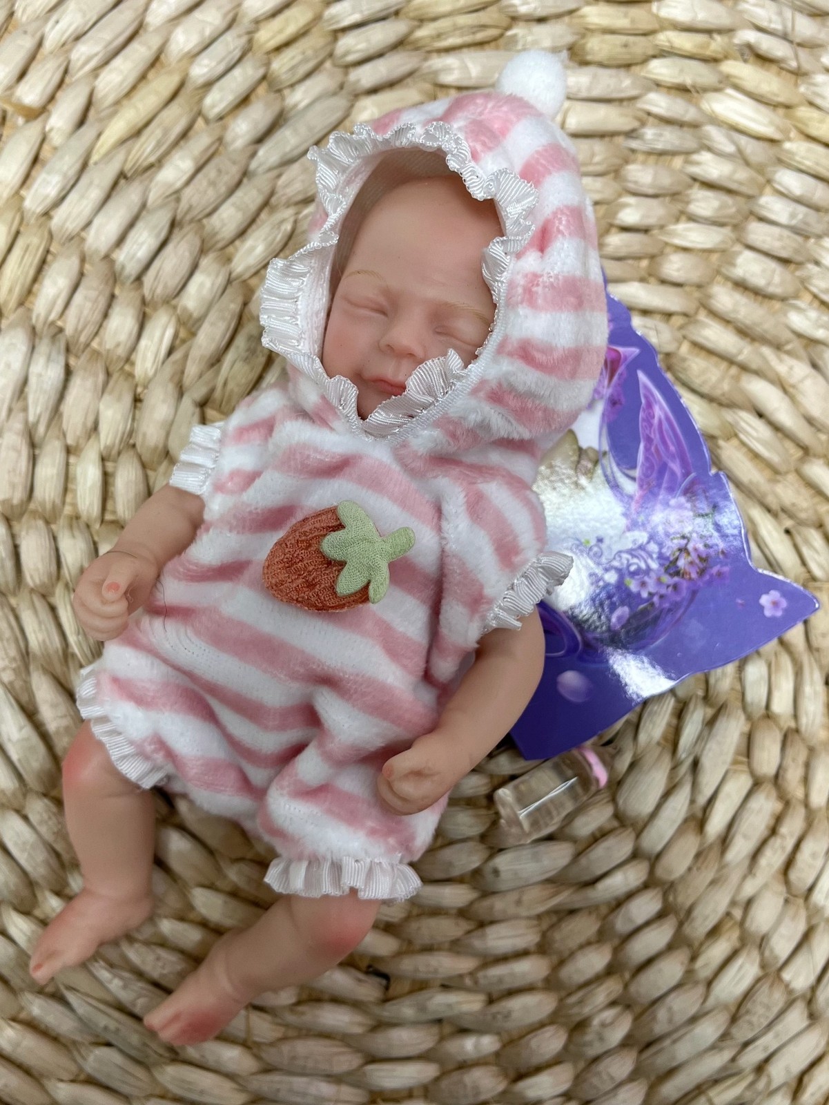 Lovely 1 Pc 6 Inch Mini Bathable Silicone Reborn Girl Doll Handmade Painted