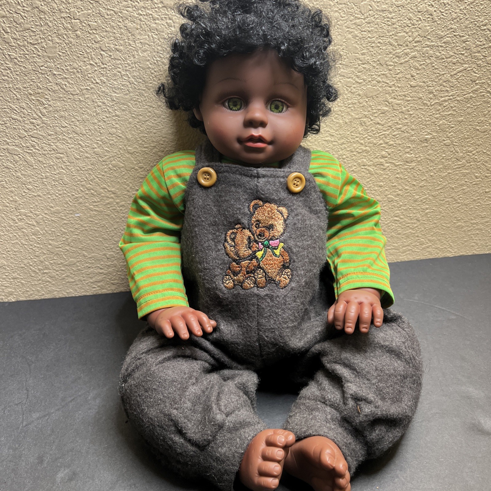 Heritage Mint Sweet&innocent Collection African American Boy Cuddle Me Doll