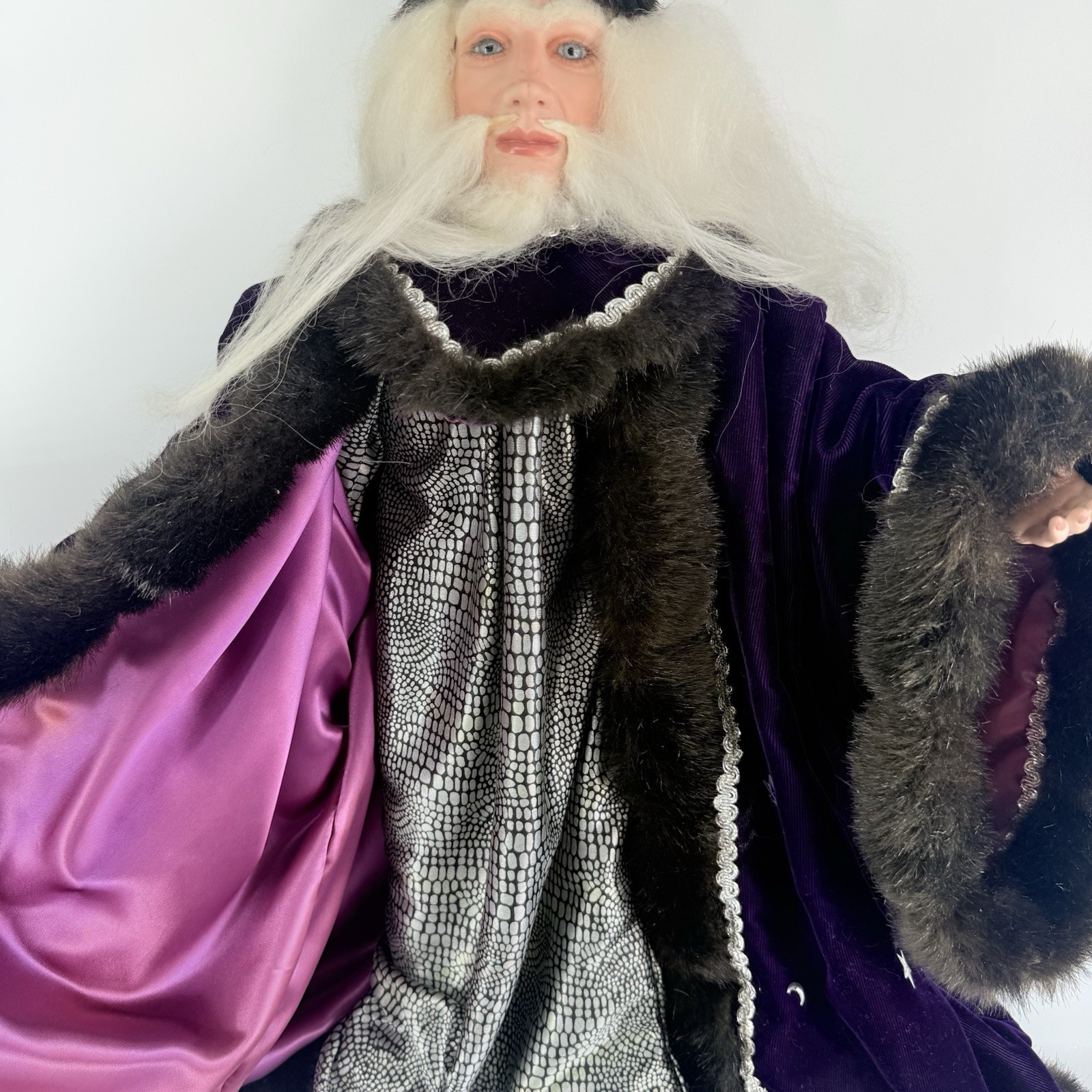 Vintage Handmade Porcelain Wizard Doll Blue Ribbon Winner 20″ Warlock Poseable