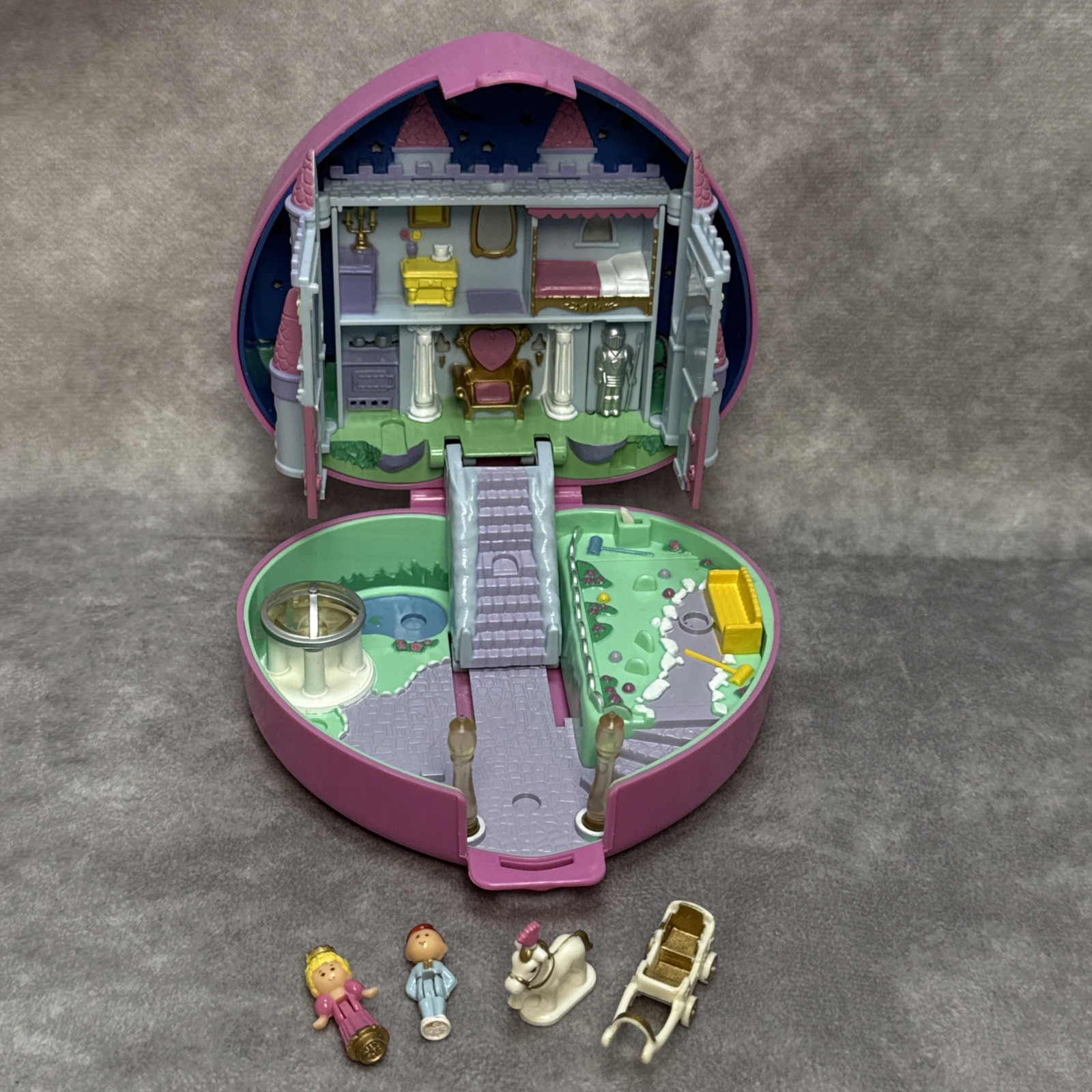 Vintage Bluebird Polly Pocket Starlight Castle Working Lights 1992 Missing Swan