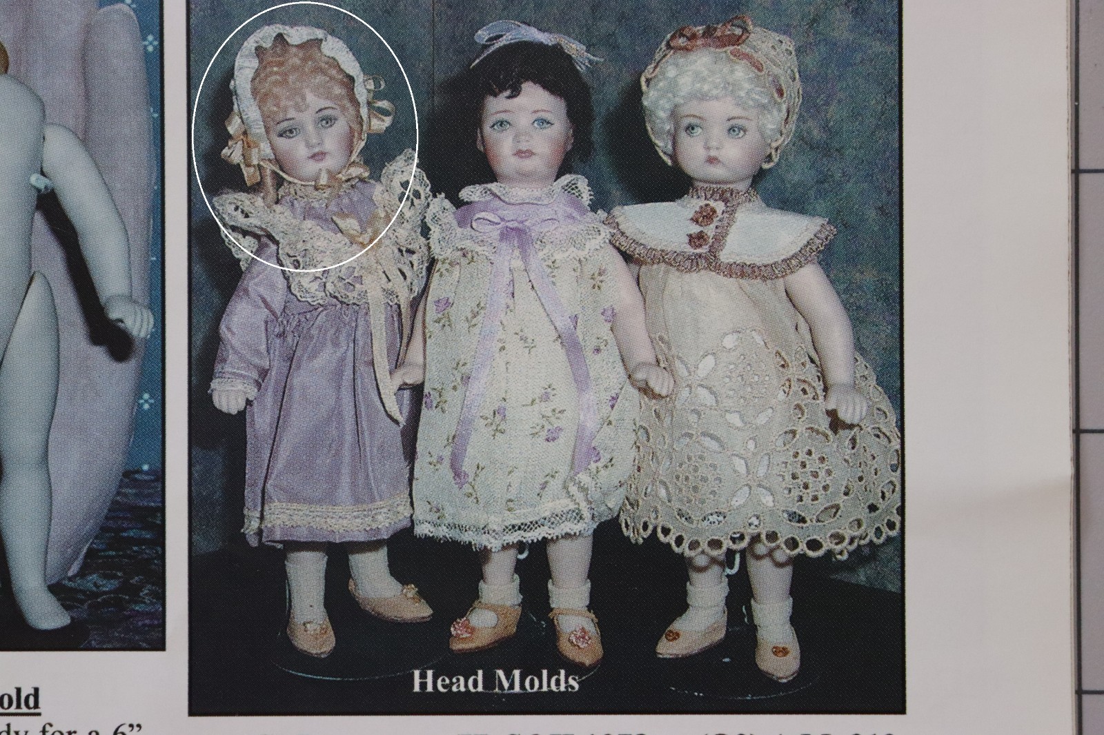 Simon Halbig – Doreen Sinnett – 5″Repro Antique Doll- Porcelain Kit – AllforDoll