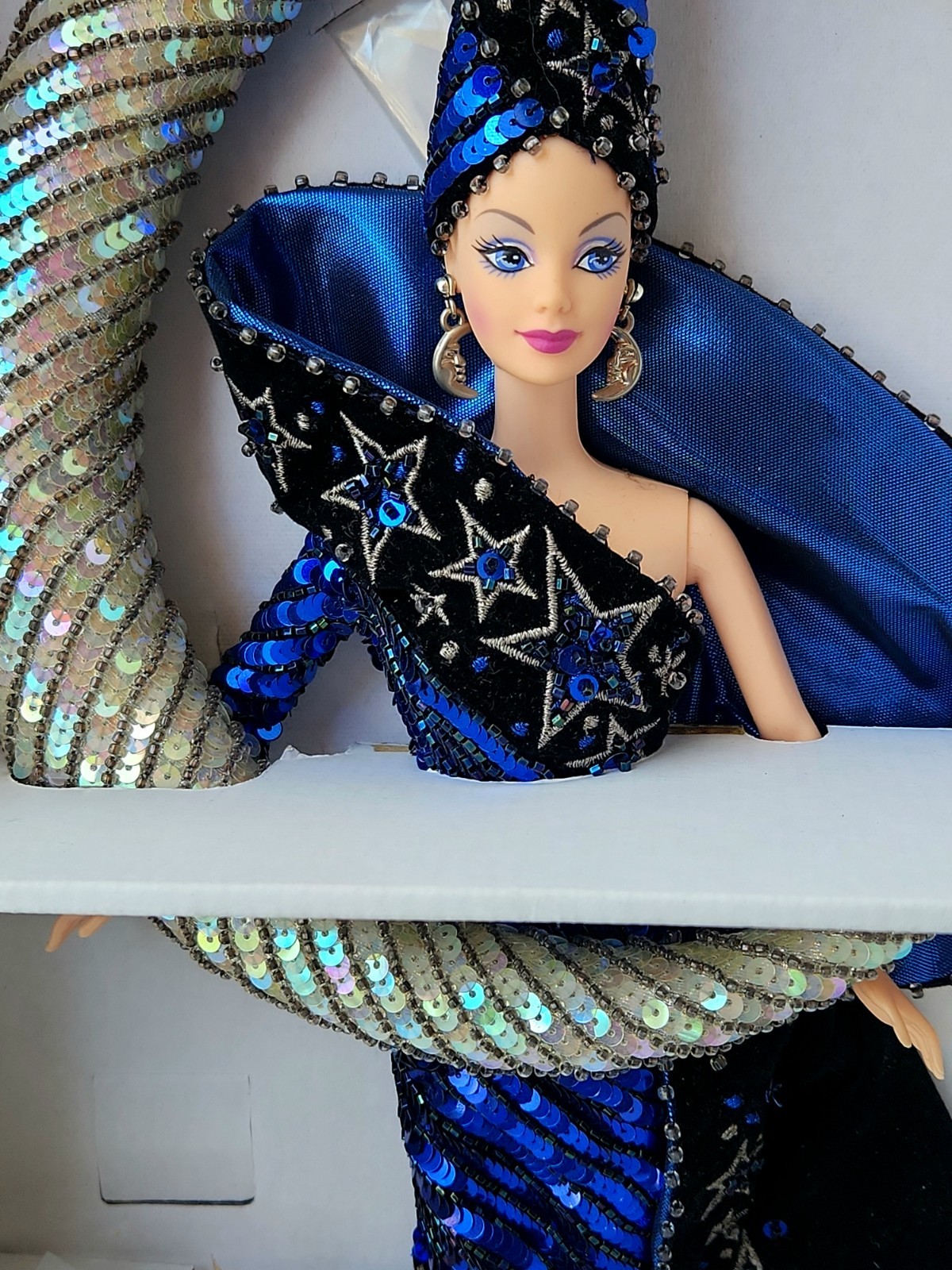 1996 Moon Goddess Barbie Doll by BOB MACKIE Handmade Sequins Mattel 14105