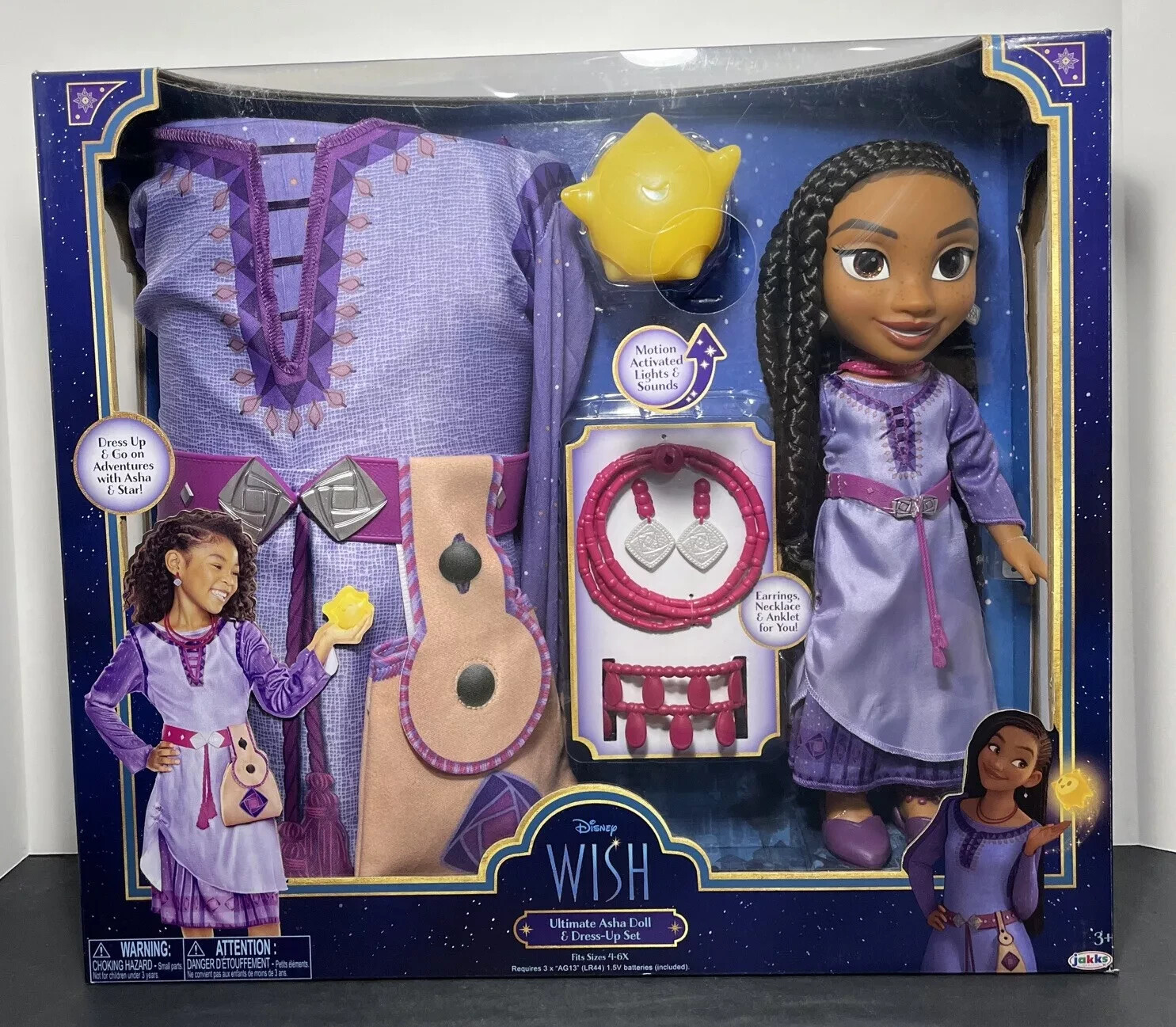 Disney Wish Ultimate Asha Doll & Dress-Up Set, 14″ Doll with 4-6X Dress Size