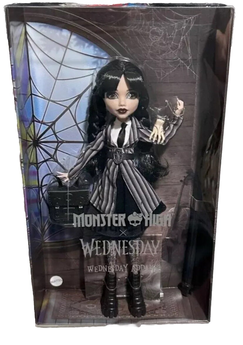 Monster High 2024~ Wednesday Addams Doll Netflix Creepy Doll Halloween