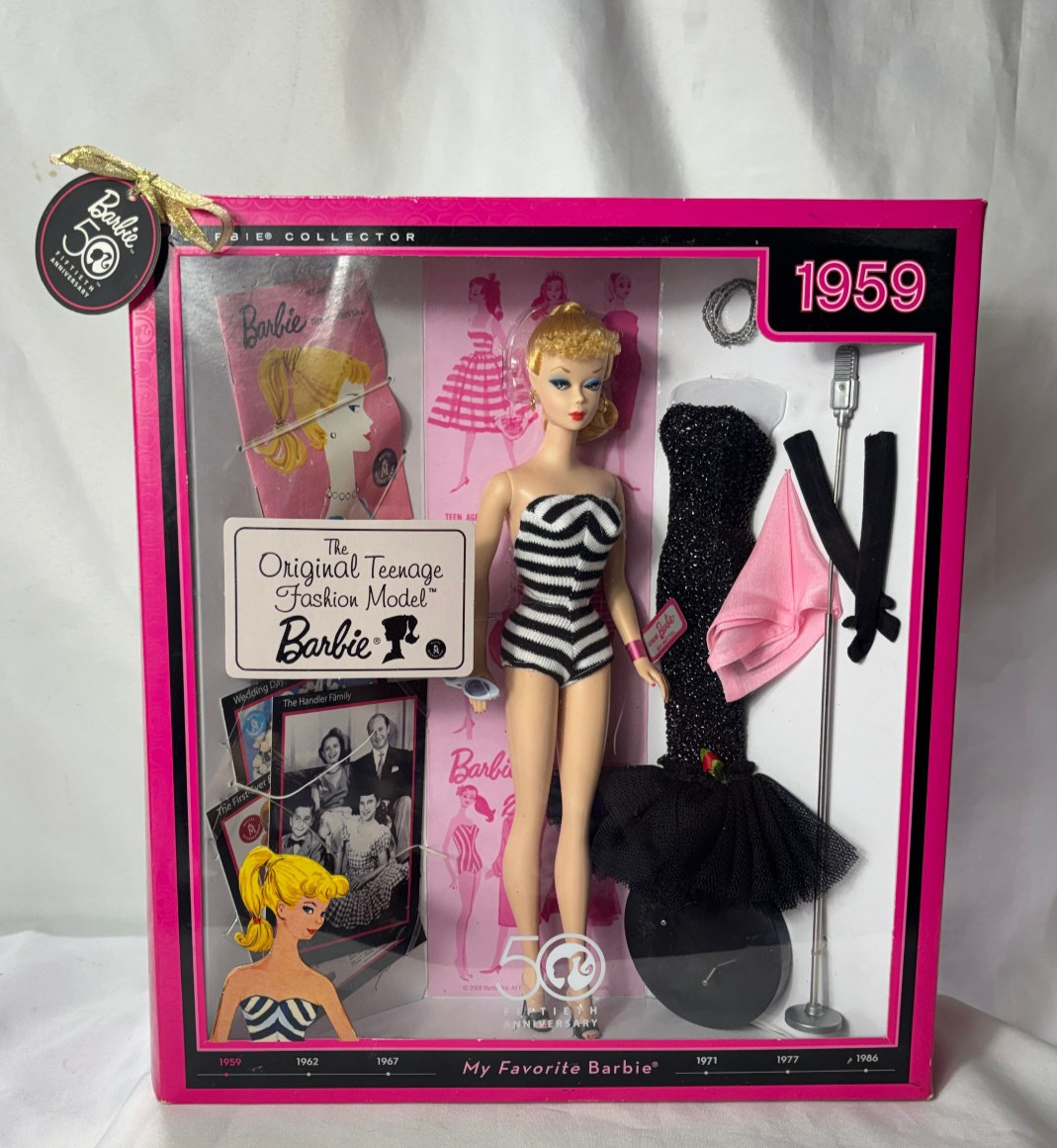 2008 Mattel Barbie MY FAVORITE BARBIE 50Th Anniversary Fashion Doll In Box