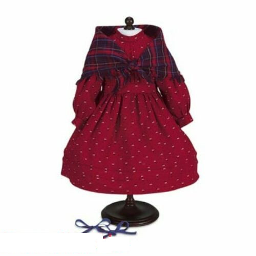 KIRSTEN American Girl retired SCHOOL Outfit DRESS SHAWL, RIBBONS, SAME DAY SHIP!