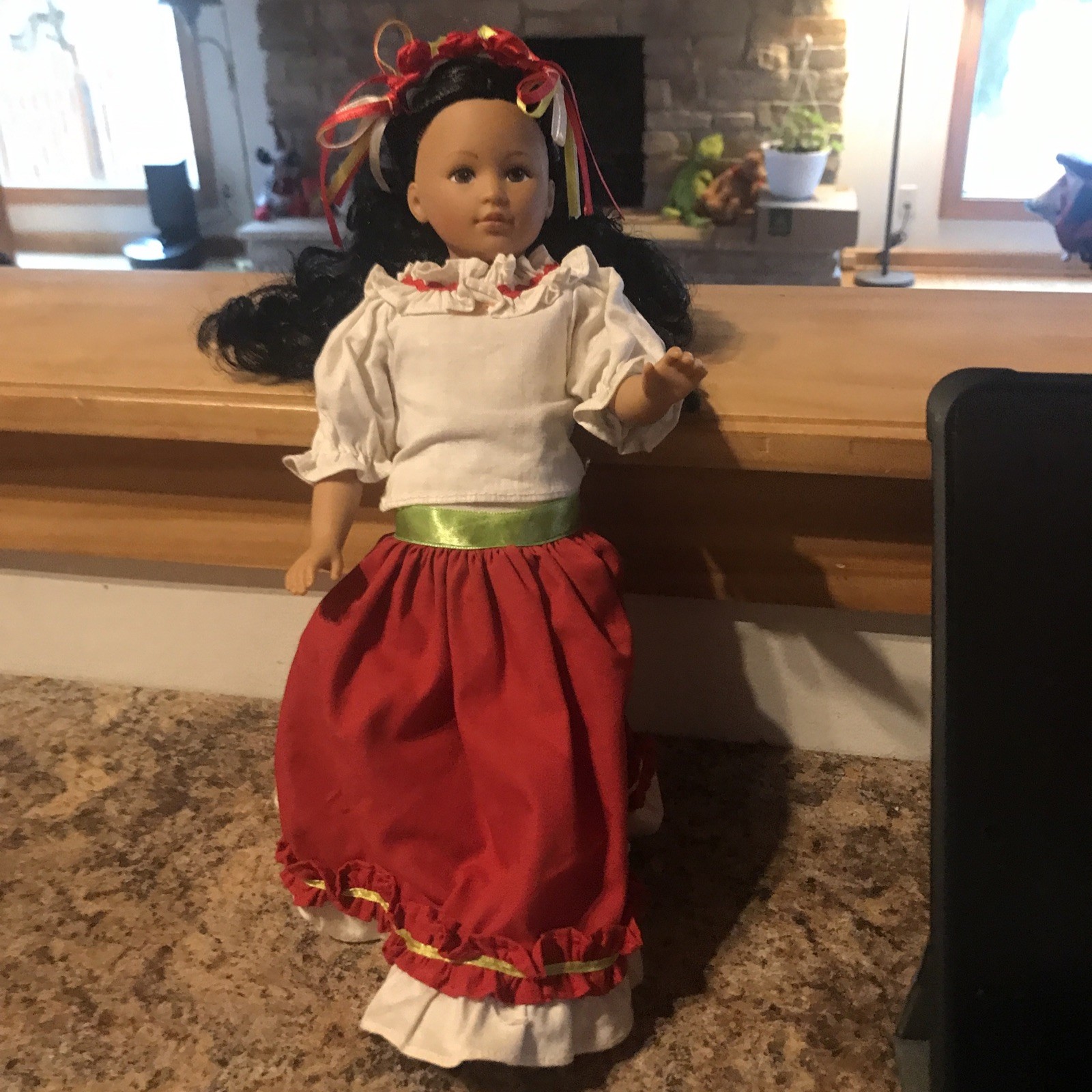 Cute Plastic Doll Unimax Doll 30cm Caribbean Cuban Festival Girl Vintage