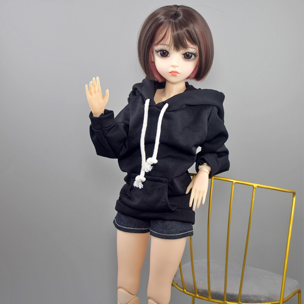 24 Inch Height Girl Doll Toy Mechanical Makeup Face and Clothes Shorts Shoes Set
