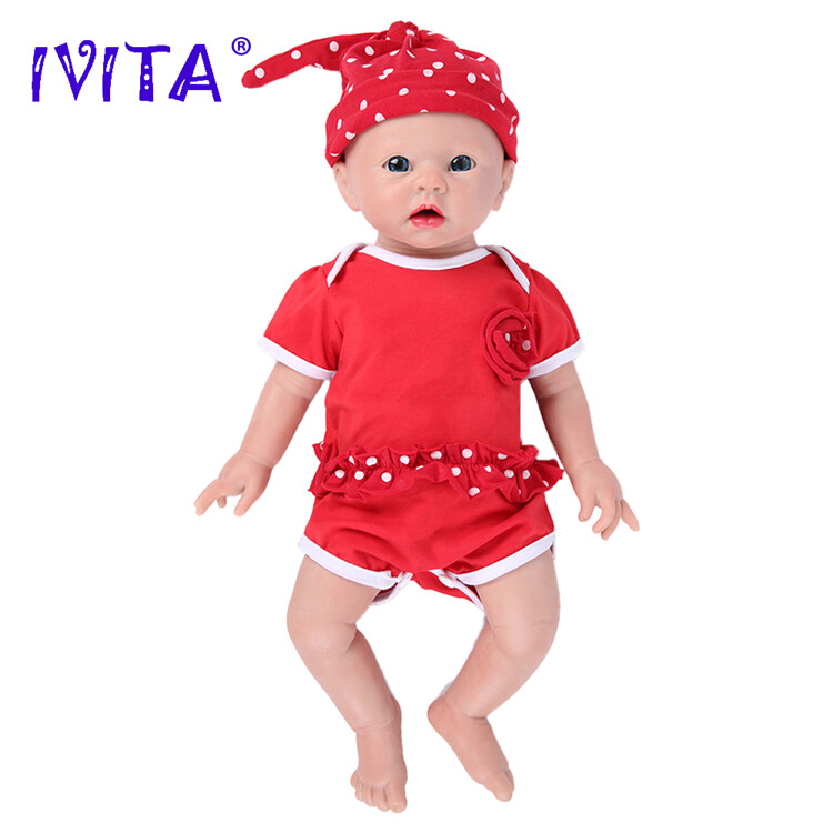 IVITA 19″ Silicone Reborn Baby Doll Boy|Girl Realistic Floppy Newborn Doll