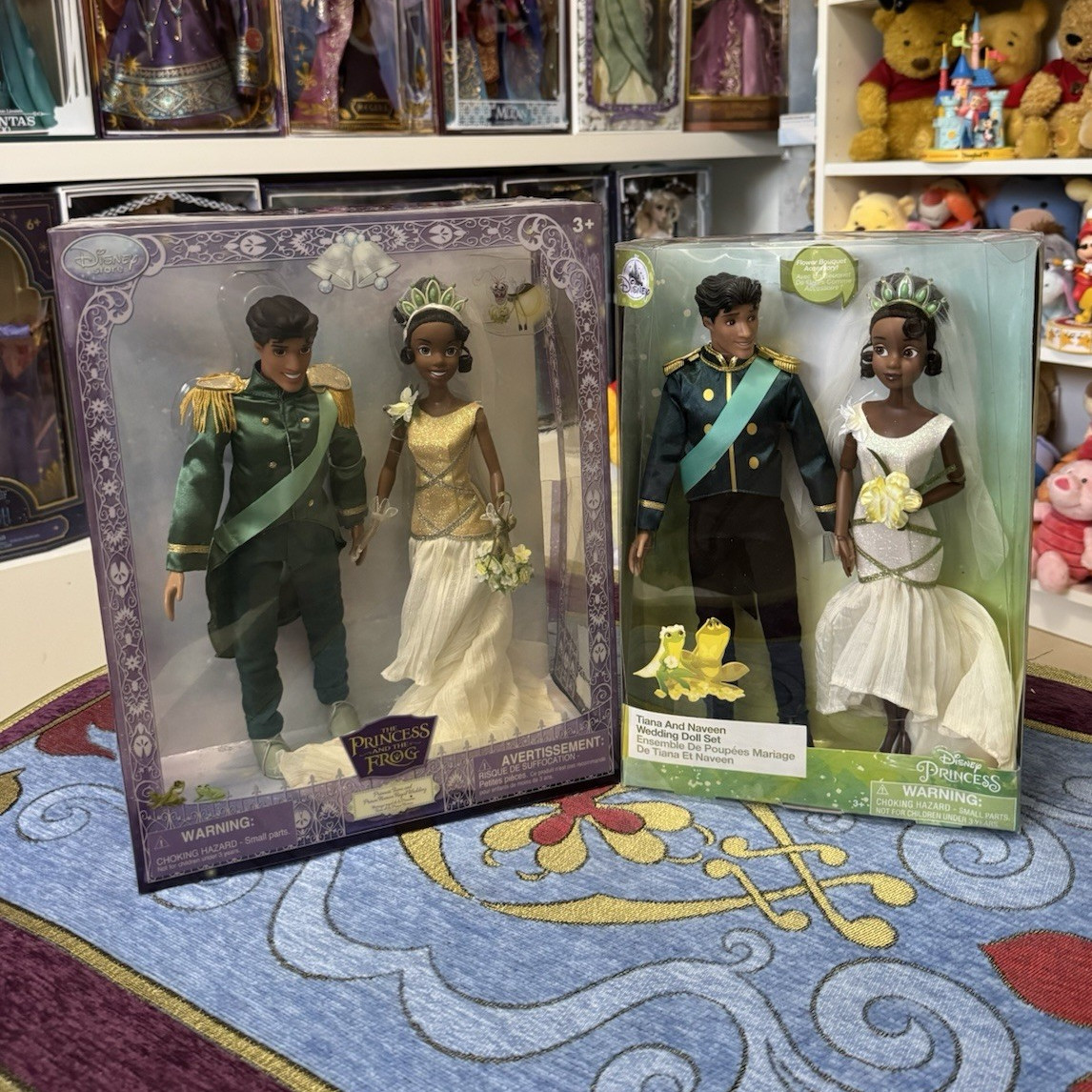 Disney Princess and the Frog Tiana & Naveen Wedding 12in Dolls – both sets! NIB
