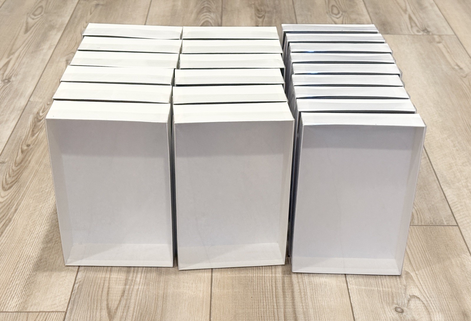 Lot of 21 Clear Top Boxes – 2 Sizes – NEW – Great for Showcasing Doll Clothing