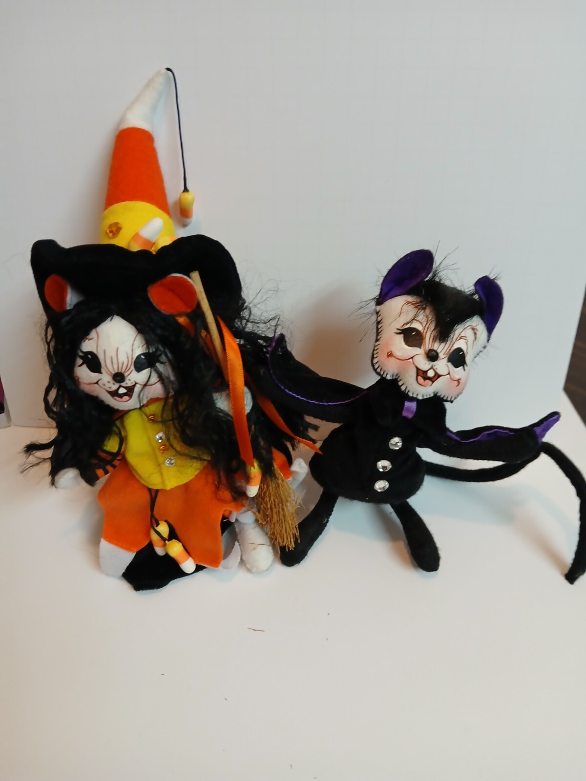 Annalee 6in Candy Corn Witch Mouse 6in Vampire Bat Mouse 2008