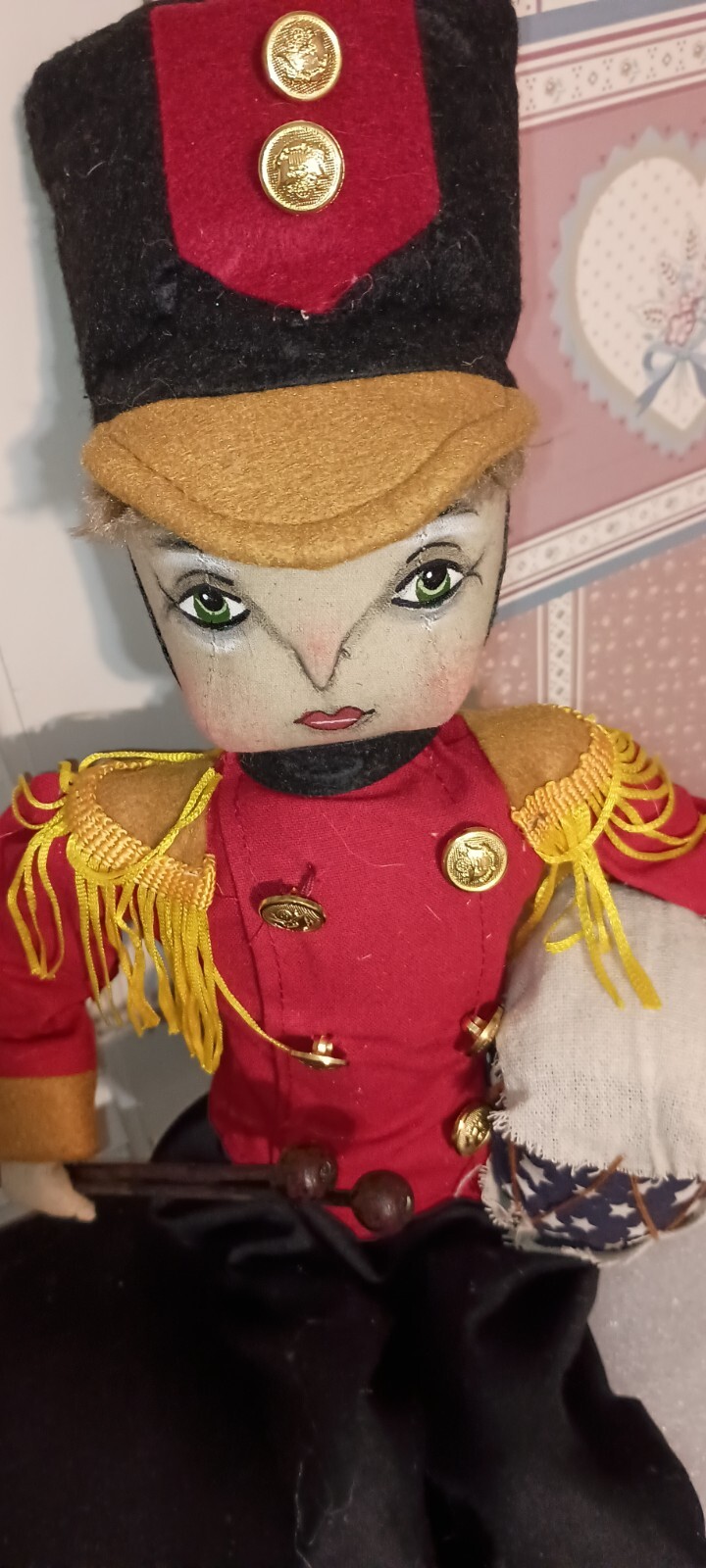 JOE SPENCER-GATHERED TRADITIONS-18″H-DANNY LITTLE DRUMMER BOY ART DOLL-2024-NEW