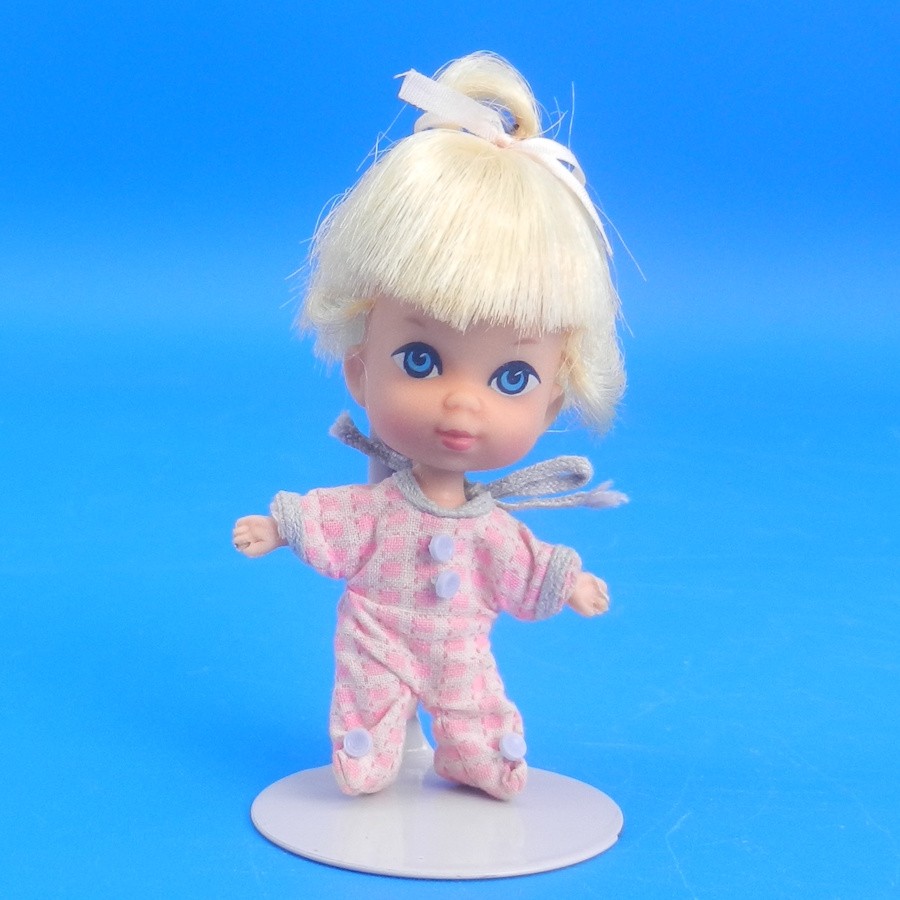 Vintage Liddle Kiddles LIDDLE DIDDLE Baby Doll Crib Beads Duck Mattel 1965 SWEET