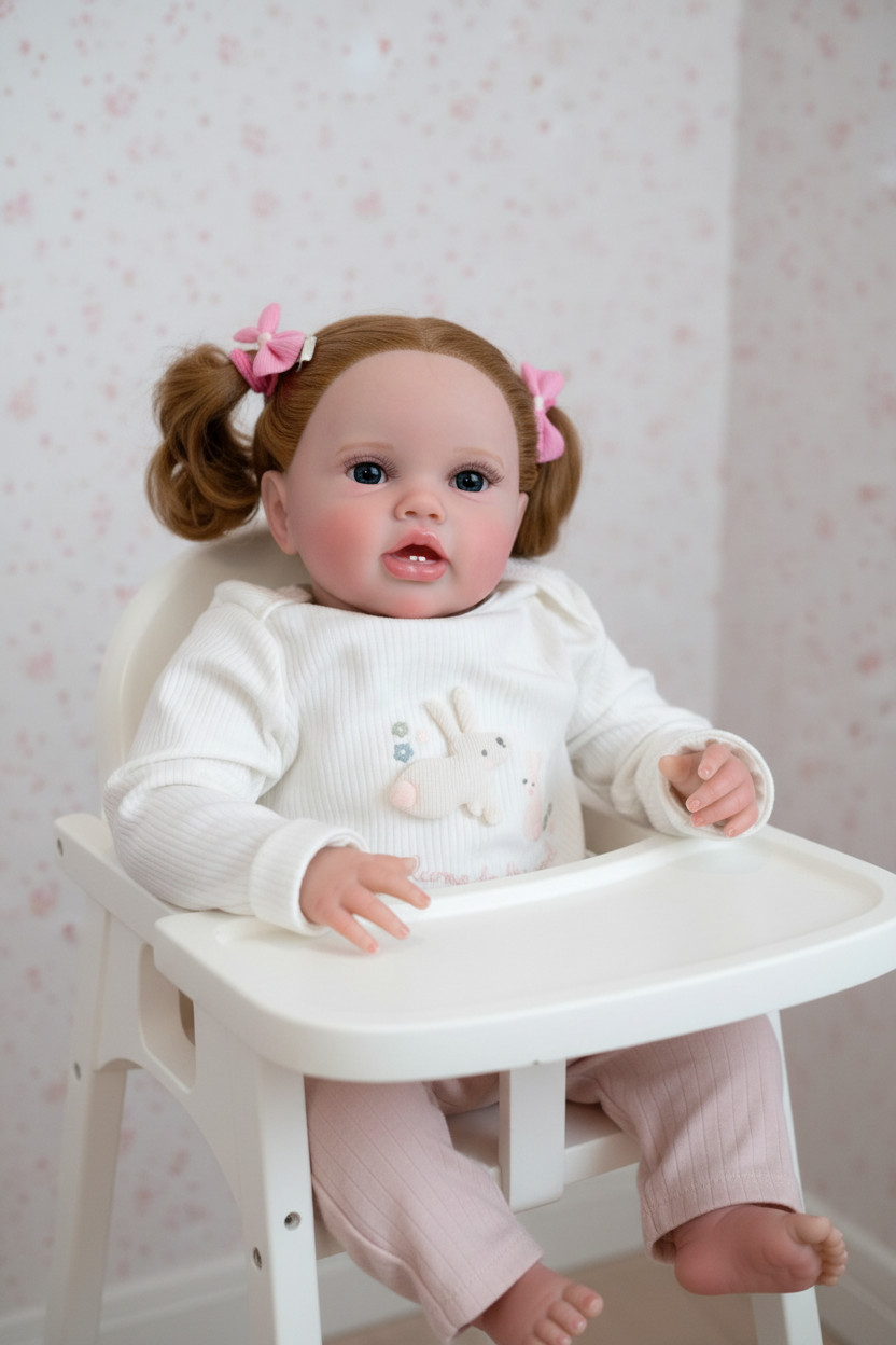 DOLLY❤️Beautiful reborn doll girl. Nicely Weighted to 6.7lbs 3kgs 22″ 56cm❤️
