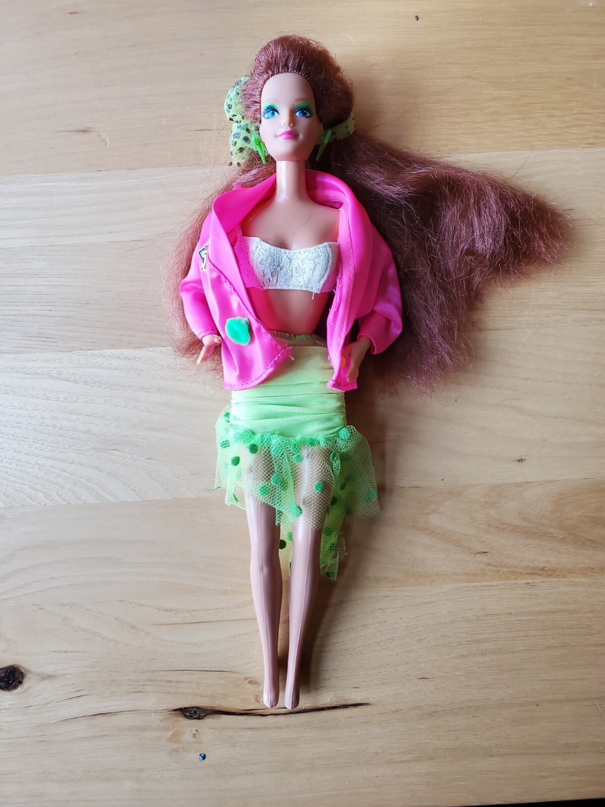 Vintage Mattel 1989 Dance Club KAYLA Barbie Doll #3512 Outfit Earrings
