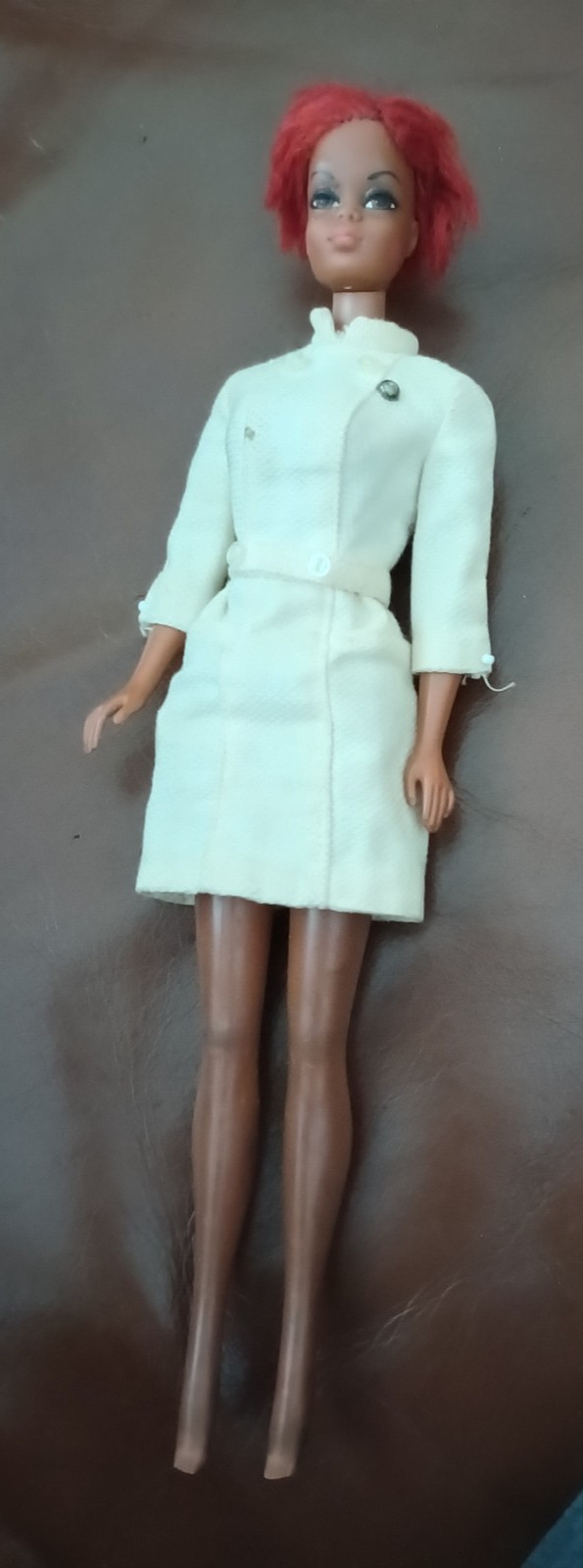 VTG JULIA NURSE BARBIE DOLL AFRICAN AMERICAN RED HAIR