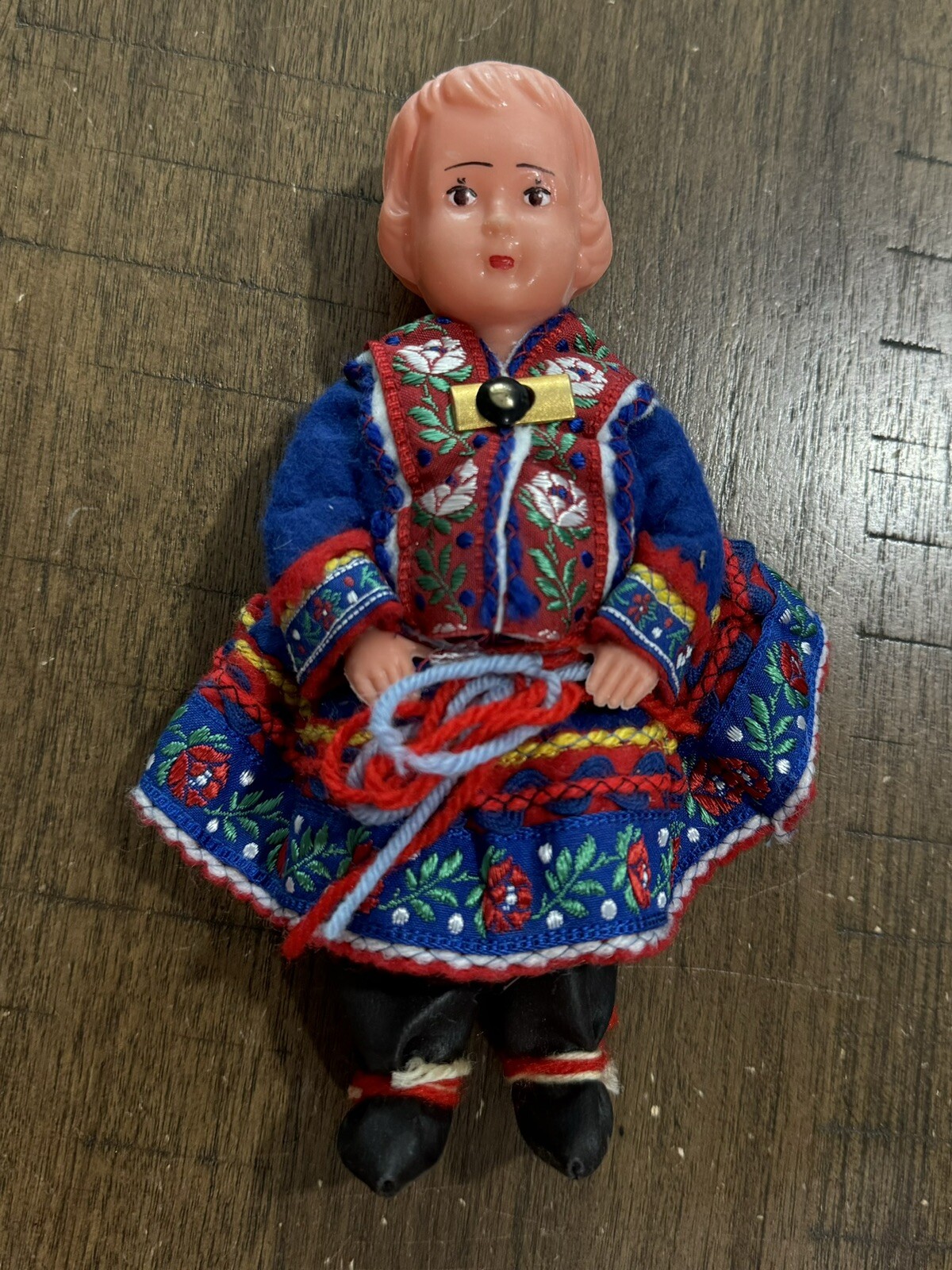 Vintage Rare Handmade Finland Doll by Helvi Calanna 7” Plastic in VGC