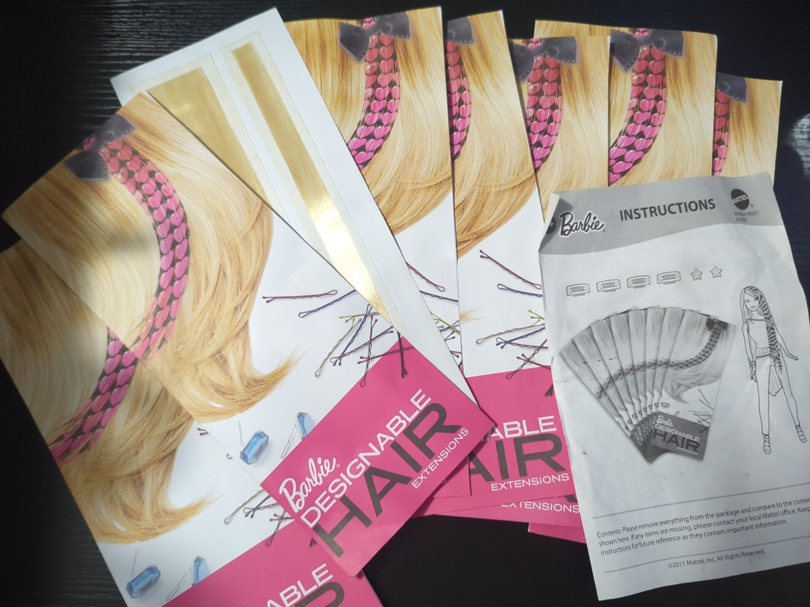 2011 Barbie Designable Hair Extensions 8 Printable Hair Sheets & Instructions
