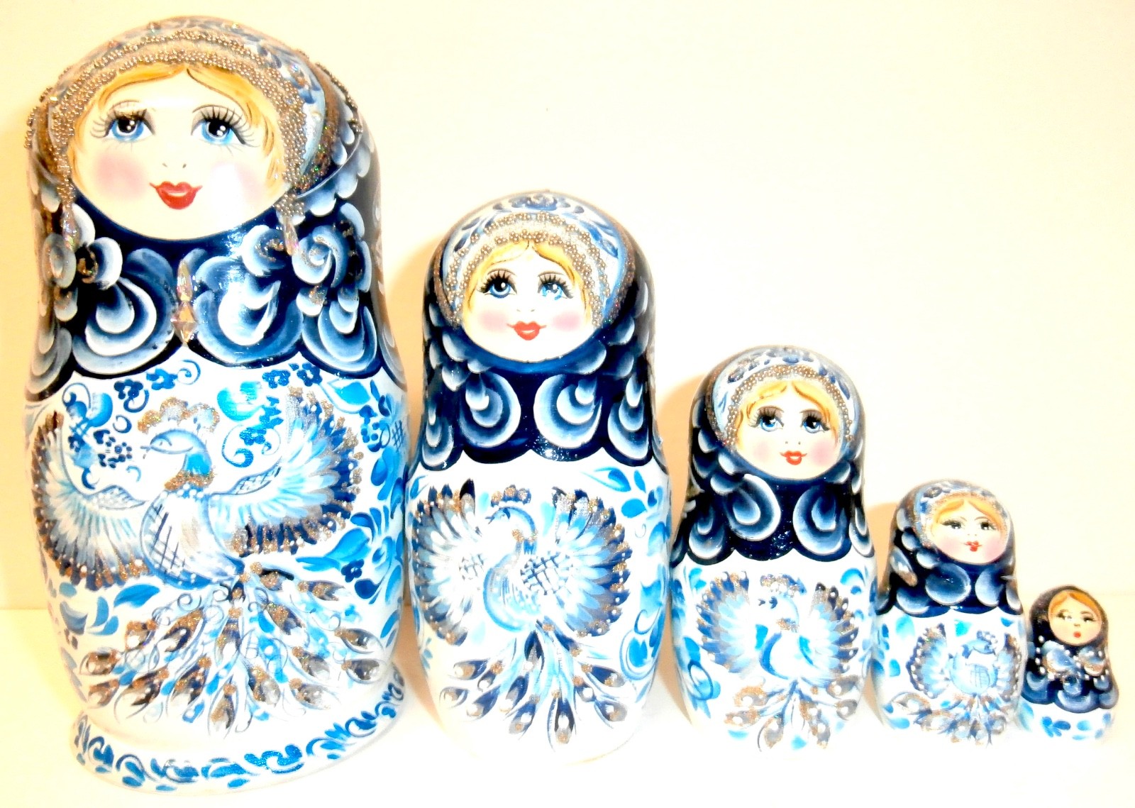 Alkota Russian Genuine Collectible Nesting Doll “Magic of Firebird”, 7″H